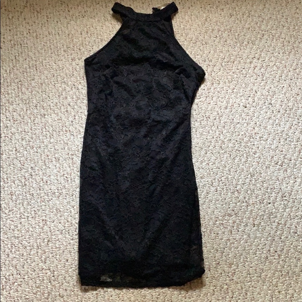 Halter dress in black